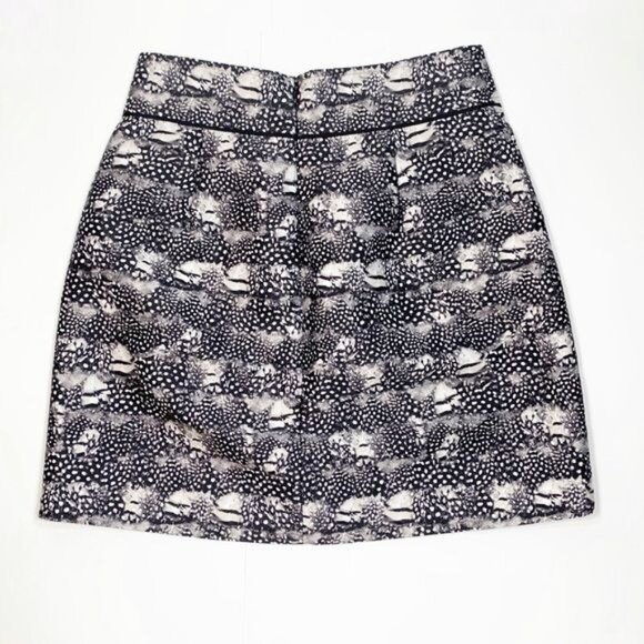 J Crew Abstract Patterned Fully Lined Preppy Mini Skirt Pockets Size 2 - Picture 3 of 11